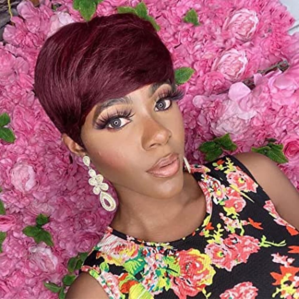 Ombre Color Pixie Cut Wig Full Machine Made Human Hair Wigs Pre Plucked Short None lace Bob Wigs Brazilian Remy 1B/99j#, #1b99j
Ombre Color Pixie Cut Wig Full Machine Made Human Hair Wigs Pre Plucked Short None lace Bob Wigs Brazilian Remy 1B/99j#, #1b99j