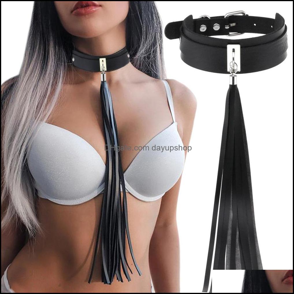 Chokers Necklaces Pendants Jewelry Leather Long Tassels Spiked Choker Women Men Rivets Studded Chocker Chunky Necklace Gothic Jewelr Dhhqb
Chokers Necklaces Pendants Jewelry Leather Long Tassels Spiked Choker Women Men Rivets Studded Chocker Chunky Necklace Gothic Jewelr Dhhqb