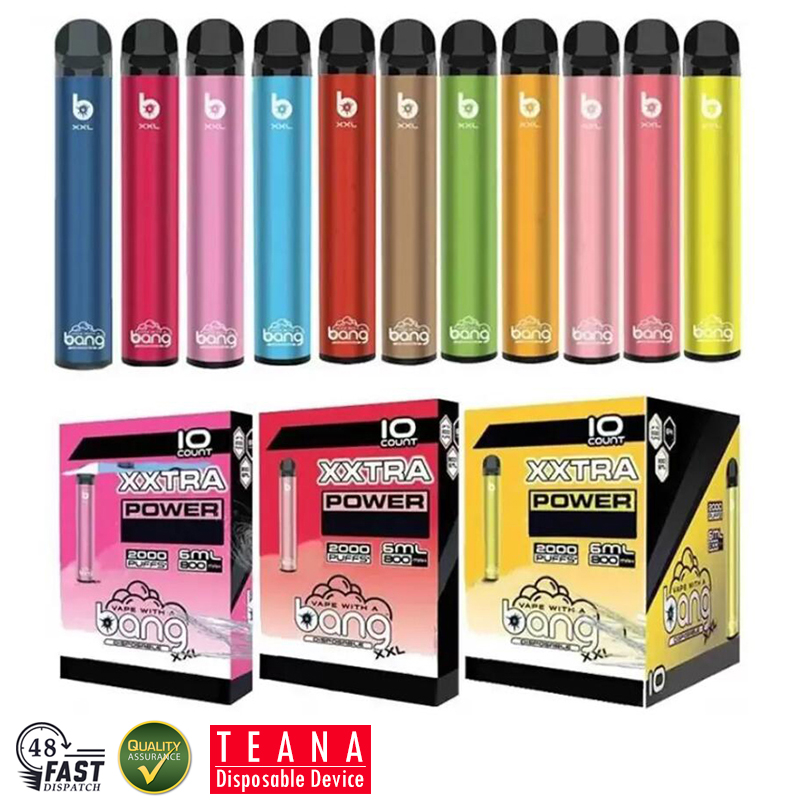 Bang XXL XXTra 2000 Puffs Disposable Vape E Cigarette Pen Stick Device 800mAh 6ml Pre-filled Pods Cartridges Vaporizers Electronic Cigarettes Bangvapes
Bang XXL XXTra 2000 Puffs Disposable Vape E Cigarette Pen Stick Device 800mAh 6ml Pre-filled Pods Cartridges Vaporizers Electronic Cigarettes Bangvapes