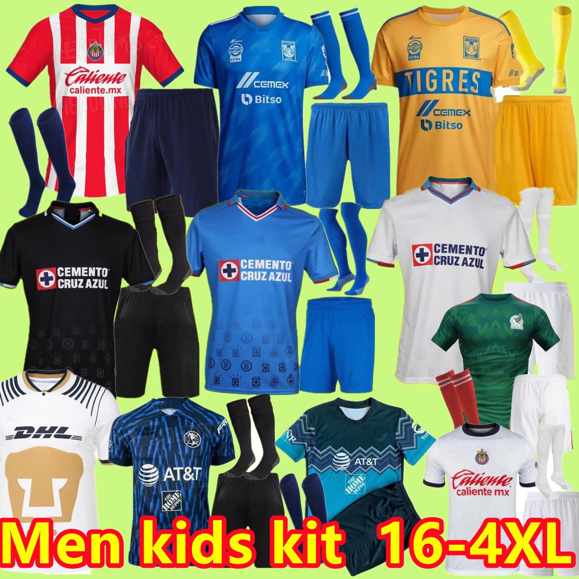 

Adult kids kit liga mx 21 22 23 Club America Soccer Jerseys leon third 2021 2022 2023 mexico Leon Tijuana Tigres UNAM Chivas Guadalajara Cruz Azul Football Shirts, Brown