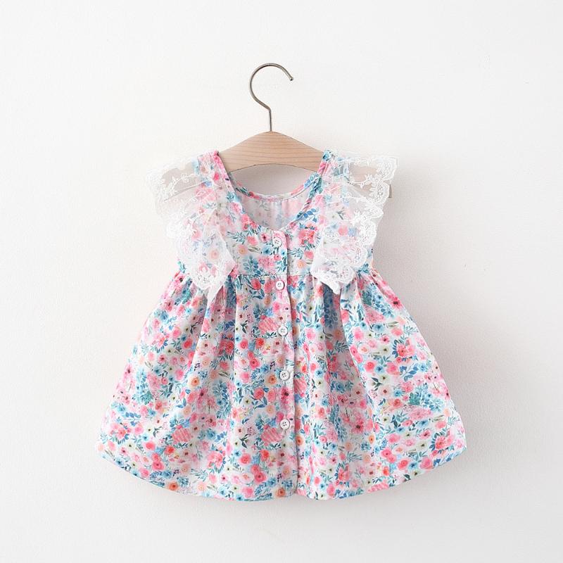 Girl's Dresses Summer Baby Girls Cotton Floral Print Dress Sleeveless Lace Flutter-sleeve Button Up Cute Princess DressGirl's, As pic
Girl's Dresses Summer Baby Girls Cotton Floral Print Dress Sleeveless Lace Flutter-sleeve Button Up Cute Princess DressGirl's, As pic