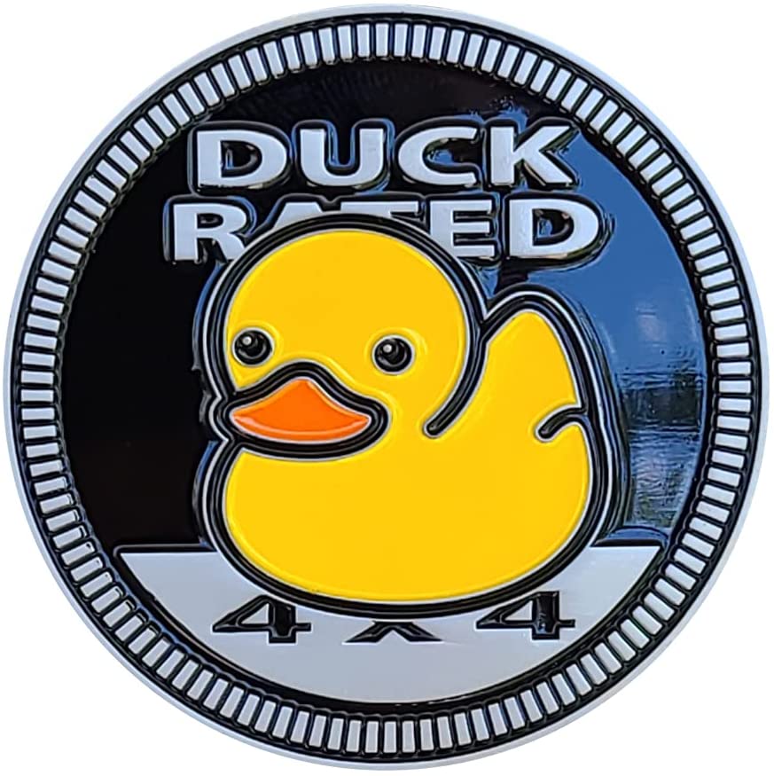 Duck Rated Metal Automotive Badge Specifically Designed For The Jeep Wrangler or Cherokee, Yellow
Duck Rated Metal Automotive Badge Specifically Designed For The Jeep Wrangler or Cherokee, Yellow