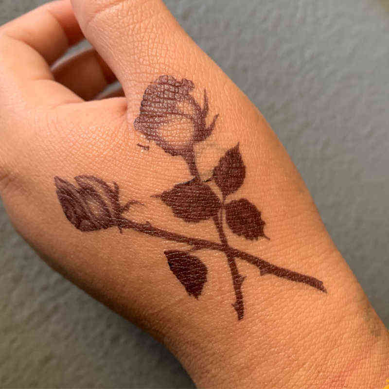 NXY Temporary Tattoo 1pcs Black Stickers Waterproof Long Lasting Rose Clown Body Art s Unisex Water Transfer Arm Finger Tatoo 0330
