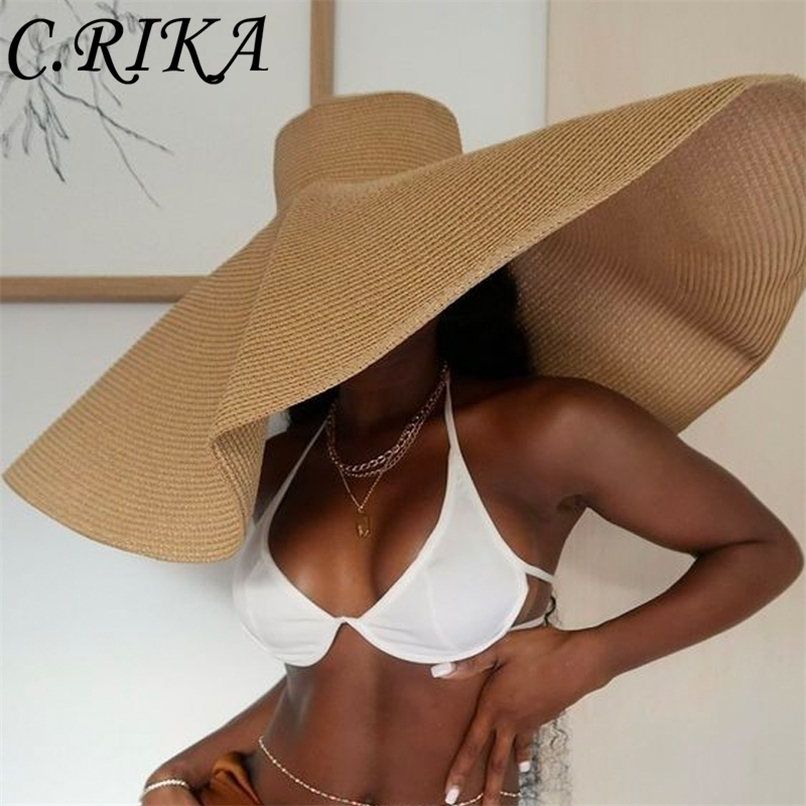 Summer 25cm Large Wide Brim Foldable Sun Hats For Women Oversized Sun Shade Hat Travel Straw Hat Lady UV Protection Beach Hat 220526, Khaki
Summer 25cm Large Wide Brim Foldable Sun Hats For Women Oversized Sun Shade Hat Travel Straw Hat Lady UV Protection Beach Hat 220526, Khaki
