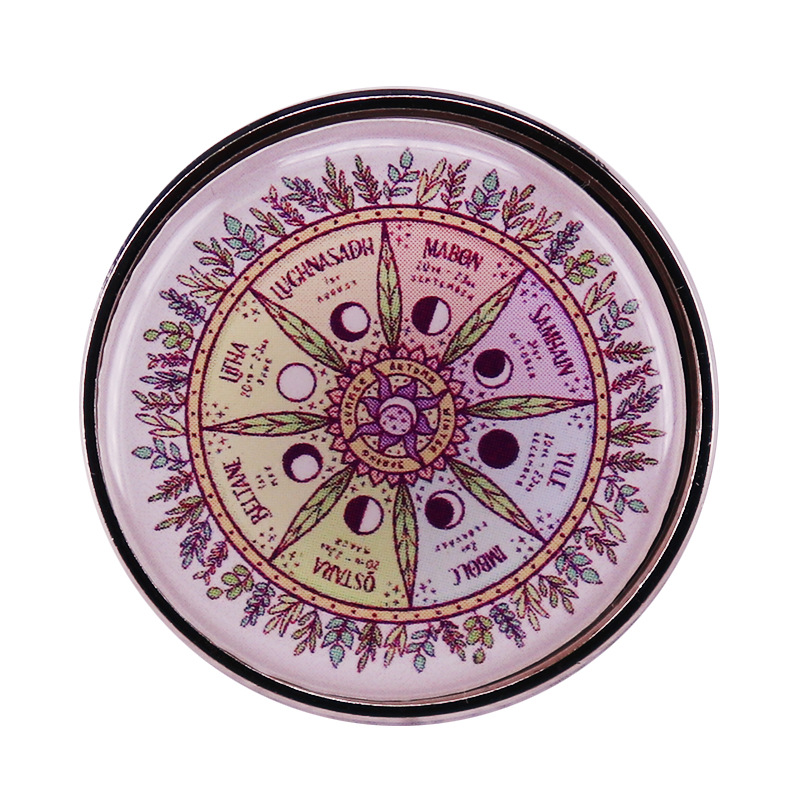 Moon Phase Wheel Of The Year Enamel Pin witchcraft ritual wicca badge Sabbats Pagan Witch Holidays jewelry, As picture
Moon Phase Wheel Of The Year Enamel Pin witchcraft ritual wicca badge Sabbats Pagan Witch Holidays jewelry, As picture