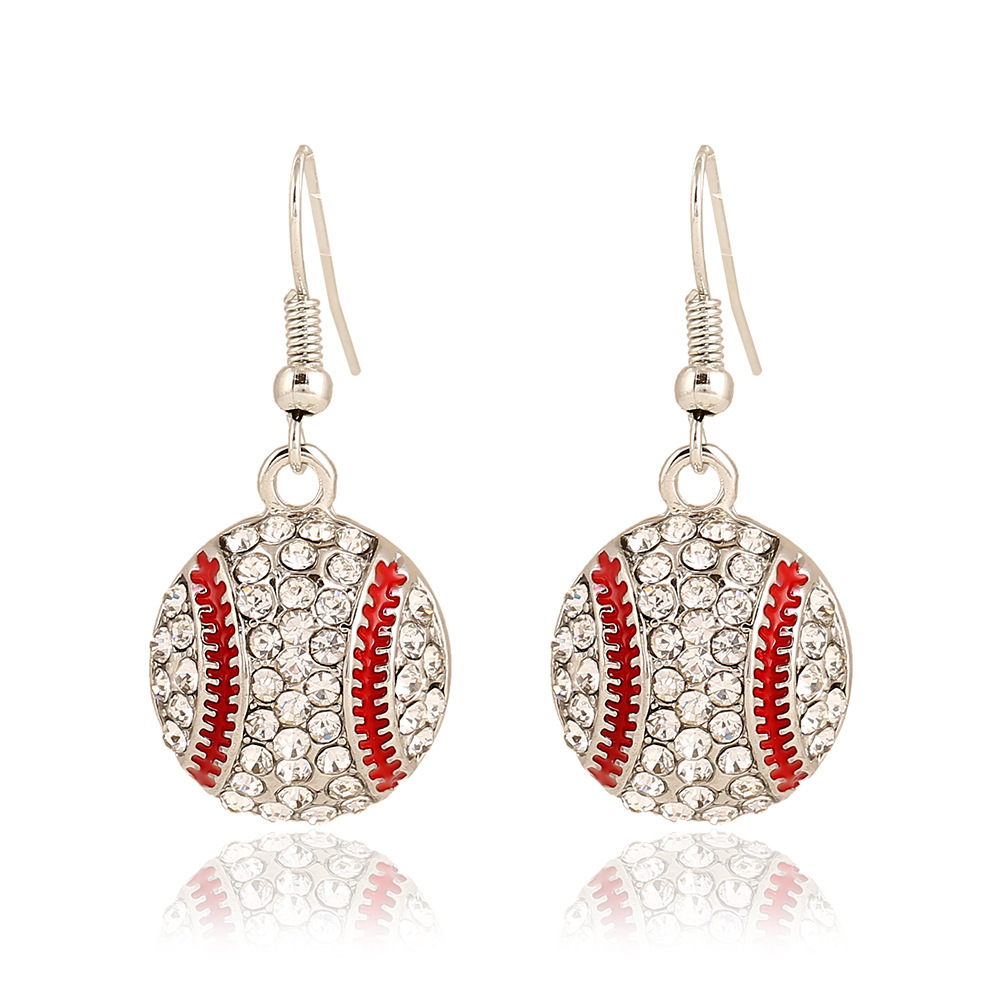 Earrings Ball Games Competitive Game Accessories Fashion Trendsetter Diamond Studded Baseball
Earrings Ball Games Competitive Game Accessories Fashion Trendsetter Diamond Studded Baseball