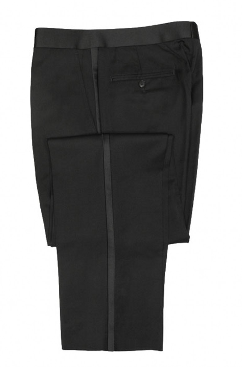Customize Mens Tuxedos Trousers Black Slim Fits Groom Man Normal Long Pants W:122