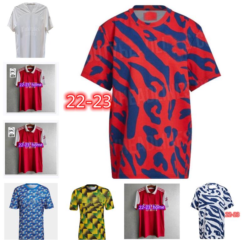 22 23 Gunners Soccer jersey 2022 ARsen PEPE CEBALLOS HENRY GUENDOUZI SMITH ROWE WILLIAN TIERNEY ODEGAARD SAKA THOMAS Football shirt kids kit Uniforms