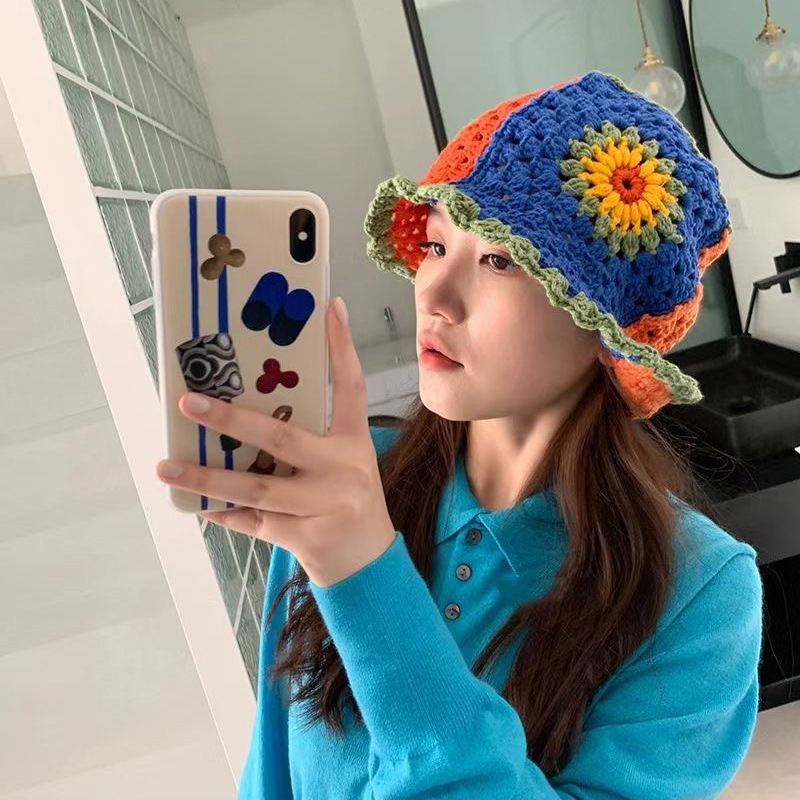 Women Panama Hats Hollow Flower Knitted Fisherman Hat Handmade Crochet Matching Basin Hat Spring Autumn Sunscreen Sun Hats 0615, Orange
Women Panama Hats Hollow Flower Knitted Fisherman Hat Handmade Crochet Matching Basin Hat Spring Autumn Sunscreen Sun Hats 0615, Orange