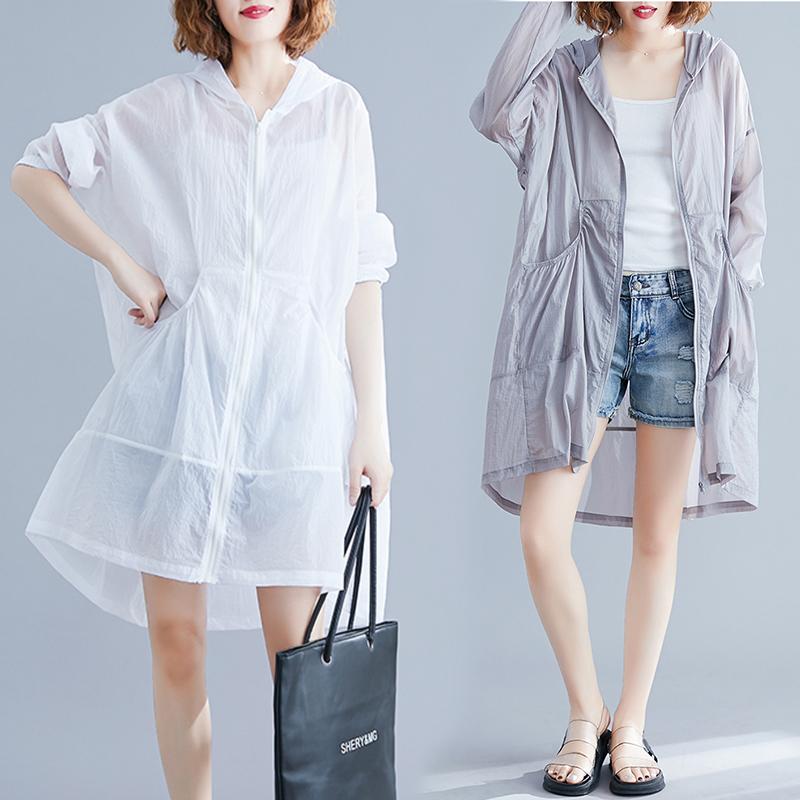 Women's Trench Coats Summer Casual Large Size Hooded Ruffled Thin Sunscreen Clothing Women's Long Coat Bd131Women's, Gray
Women's Trench Coats Summer Casual Large Size Hooded Ruffled Thin Sunscreen Clothing Women's Long Coat Bd131Women's, Gray