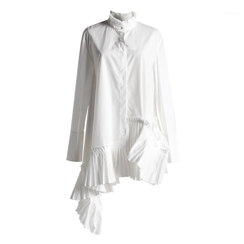 Women Solid Simple White Cotton Shirt Self-Design Retro Pleated Ruched Irregular Fashion Blouse Luxury Folds Oversized Women's Blouses & Shi, Black
Women Solid Simple White Cotton Shirt Self-Design Retro Pleated Ruched Irregular Fashion Blouse Luxury Folds Oversized Women's Blouses & Shi, Black