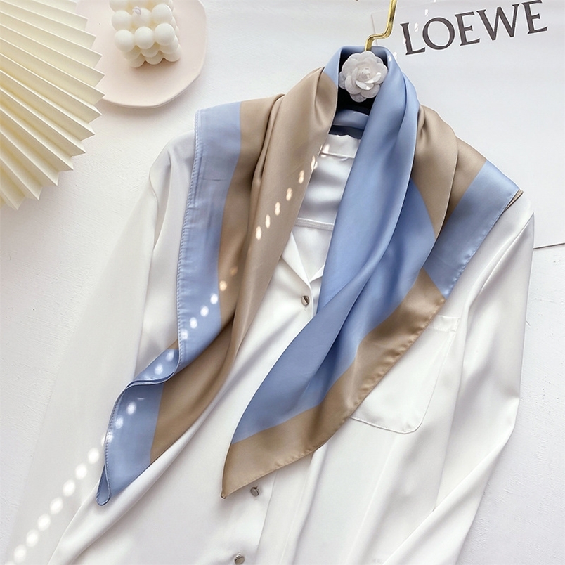 Summer Luxury Brand Silk Scarf Square Women Shawls Wraps Fashion Office Lady Small Hair Neck Hijabs Foulard Bandana 70 70cm 220704
Summer Luxury Brand Silk Scarf Square Women Shawls Wraps Fashion Office Lady Small Hair Neck Hijabs Foulard Bandana 70 70cm 220704