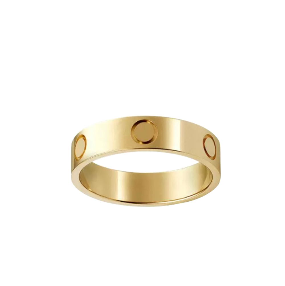 4mm5mm6mmtitanium steel silver love ring men and women rose gold jewelry for lovers couple rings gift size 5-11
