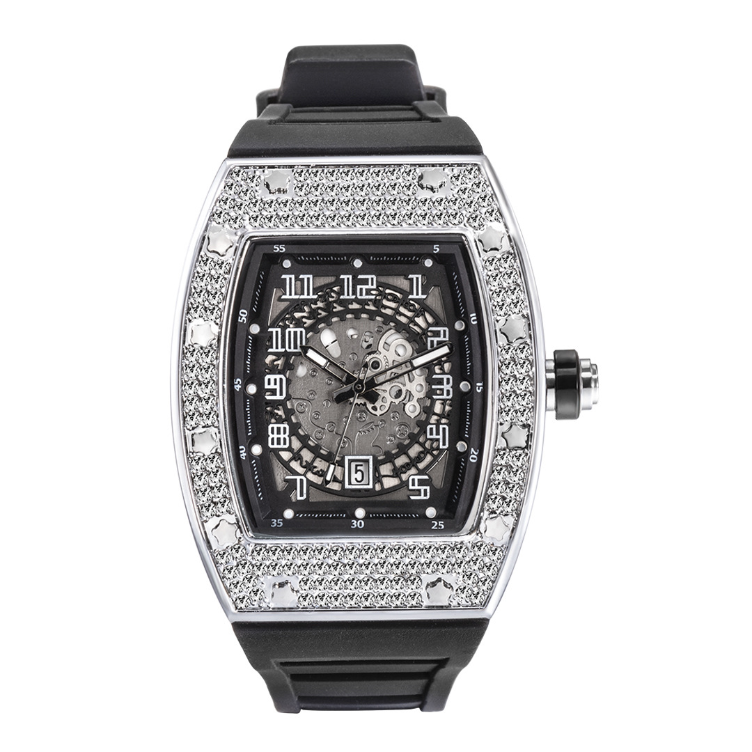 Personality Full Diamond Watch Bucket Type Silicone Strap Quartz Men's Watch, Other
Personality Full Diamond Watch Bucket Type Silicone Strap Quartz Men's Watch, Other