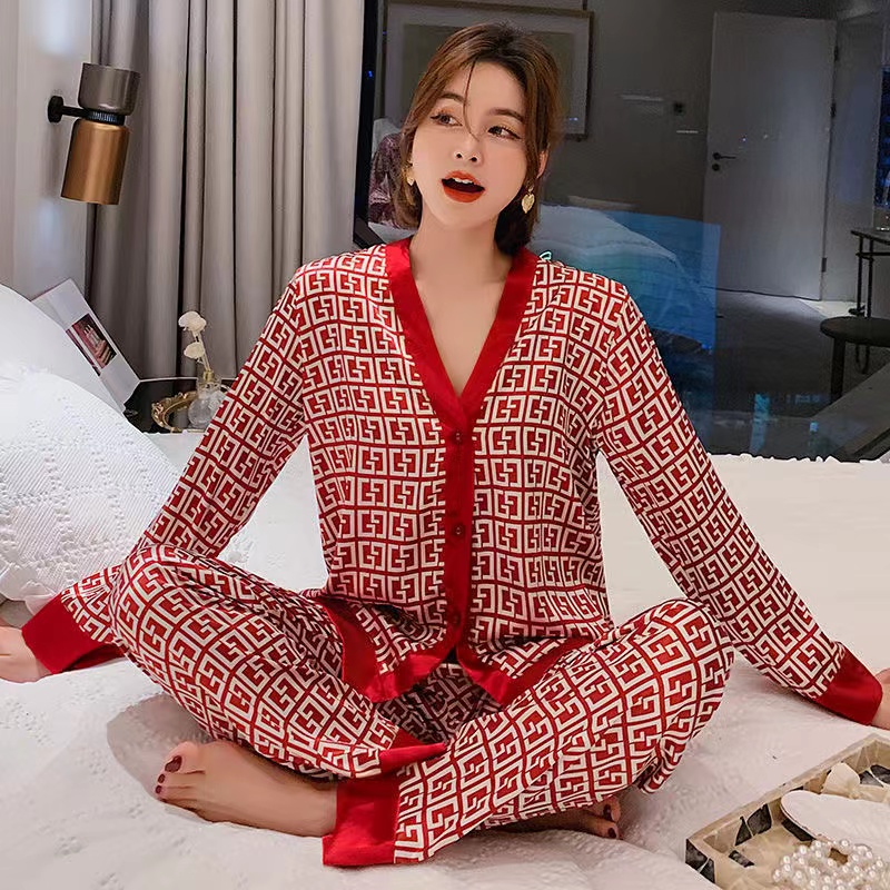 B930 Women' Two Piece Pants Women' Pajamas Sets Woman Pajama Party Summer V Neck Design Suit Long Sleeve Trousers Set Home Clothes Sexy Satin Silk Pijamas, 12
B930 Women' Two Piece Pants Women' Pajamas Sets Woman Pajama Party Summer V Neck Design Suit Long Sleeve Trousers Set Home Clothes Sexy Satin Silk Pijamas, 12