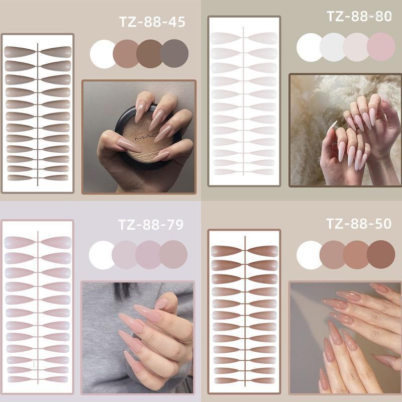 False Nails 24Pcs/Bag Glossy Long Stiletto Ballerina Coffin Fake Full Cover Nail Tips Press On With Glue Prud22, Tz-88-320
False Nails 24Pcs/Bag Glossy Long Stiletto Ballerina Coffin Fake Full Cover Nail Tips Press On With Glue Prud22, Tz-88-320