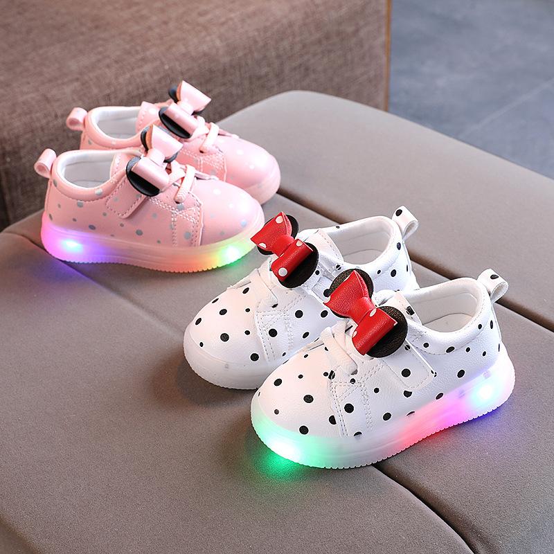 Athletic & Outdoor Size 21-30 Children Glowing Sneakers Girls Princess Bow LED Shoes Cute Baby Soft Buttom With Light Krasovki Luminous DX01, White
Athletic & Outdoor Size 21-30 Children Glowing Sneakers Girls Princess Bow LED Shoes Cute Baby Soft Buttom With Light Krasovki Luminous DX01, White