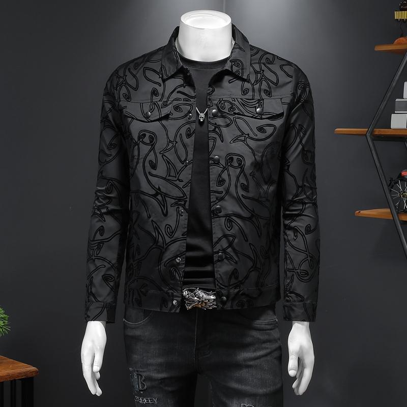 Men's Jackets Luxury Flocking Bomber Jacket Mens 2022 Autumn Business Vintage Casual Slim Lapel Single Breasted Jacquard Coats JacketMen's, Black
Men's Jackets Luxury Flocking Bomber Jacket Mens 2022 Autumn Business Vintage Casual Slim Lapel Single Breasted Jacquard Coats JacketMen's, Black