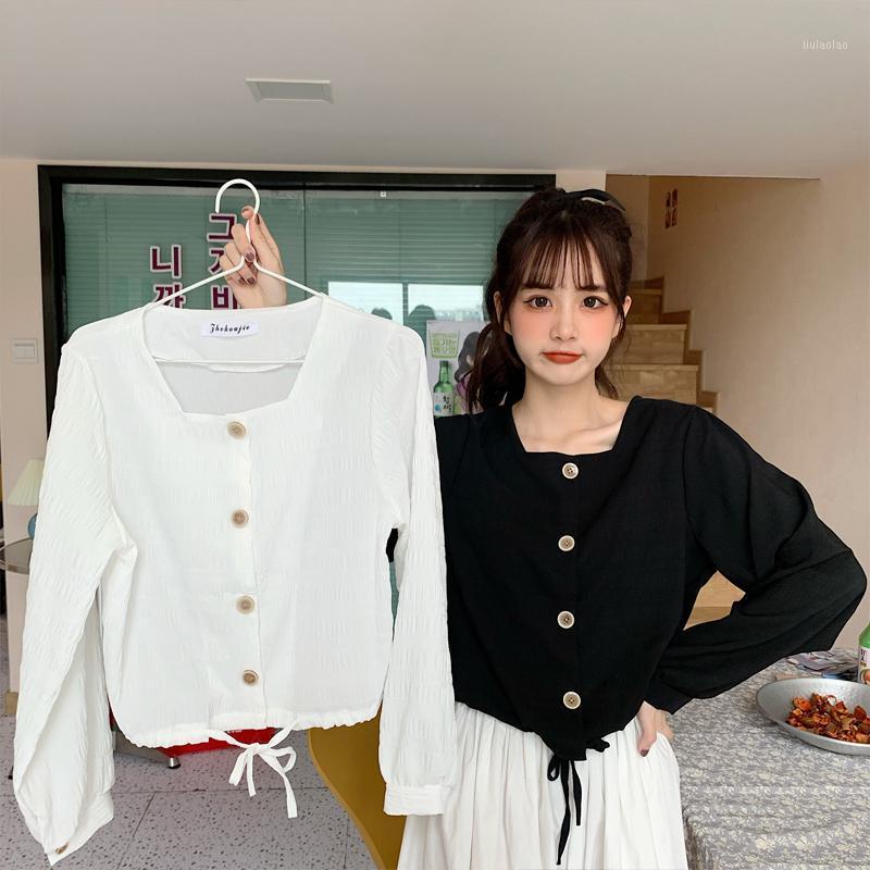 Japanese Sweet Elegant Chic Slim Cardigan Button Women Blouse For Tops 2022 Autumn Square Collar Ruffles Ladies Shirts Feminina Women's Blou, Black
Japanese Sweet Elegant Chic Slim Cardigan Button Women Blouse For Tops 2022 Autumn Square Collar Ruffles Ladies Shirts Feminina Women's Blou, Black