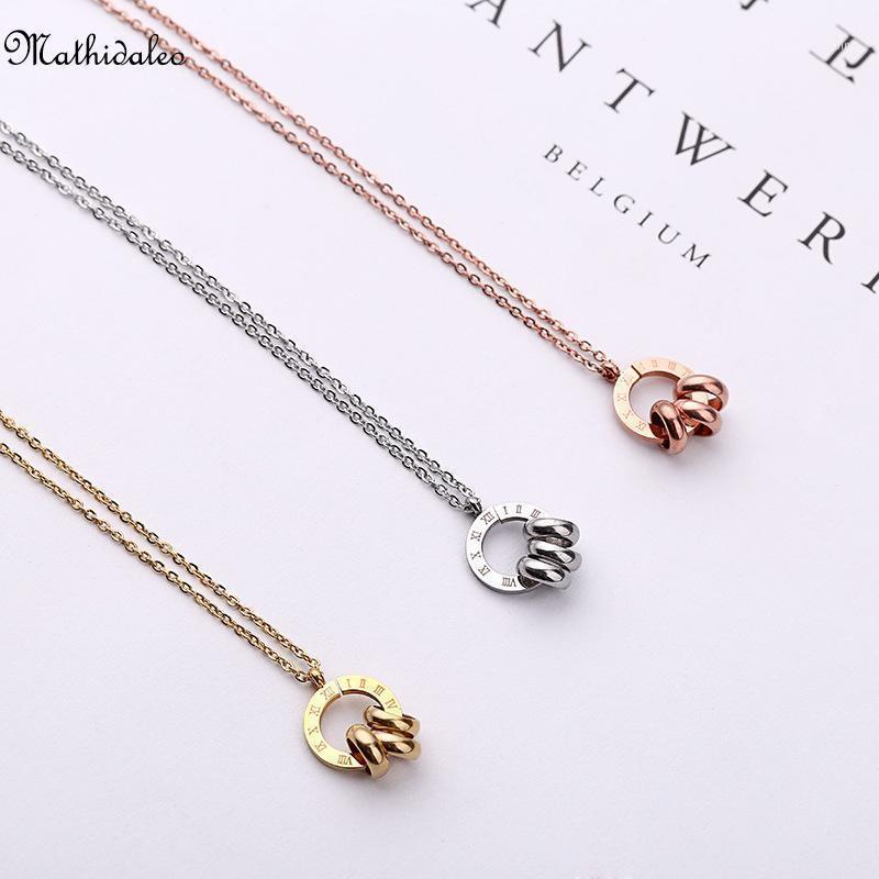 Sparkling Triple Karma Pendant Circle Necklace Titanium Stainless Clavicle Statement Durable Color RX122 Chains
Sparkling Triple Karma Pendant Circle Necklace Titanium Stainless Clavicle Statement Durable Color RX122 Chains