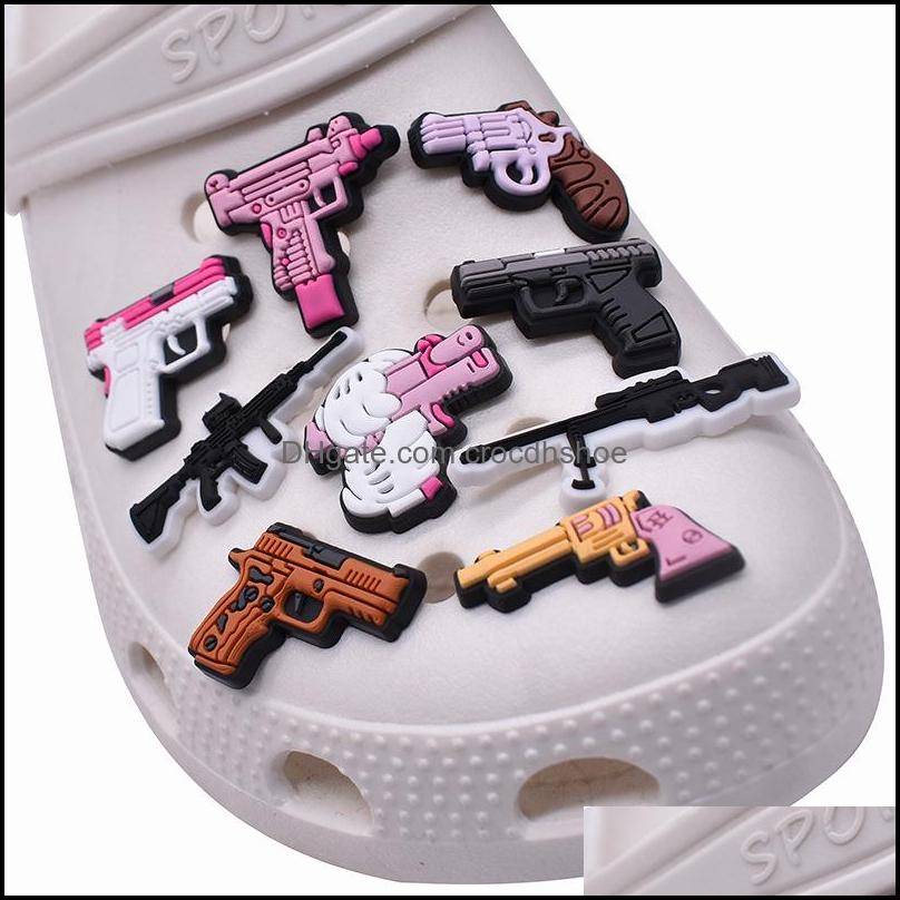 Shoe Parts Accessories Shoes 100Pcs Guns Croc Charms Clog Decoration Buckle Charm Pins Buttons Drop D Dhufw
Shoe Parts Accessories Shoes 100Pcs Guns Croc Charms Clog Decoration Buckle Charm Pins Buttons Drop D Dhufw