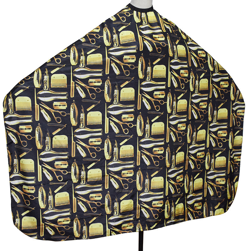 Haircut Cloth Pattern Cutting Hair Waterproof Cloth Salon Barber Cape Hairdressing Haircut Capes Hairdresser Apron 220621