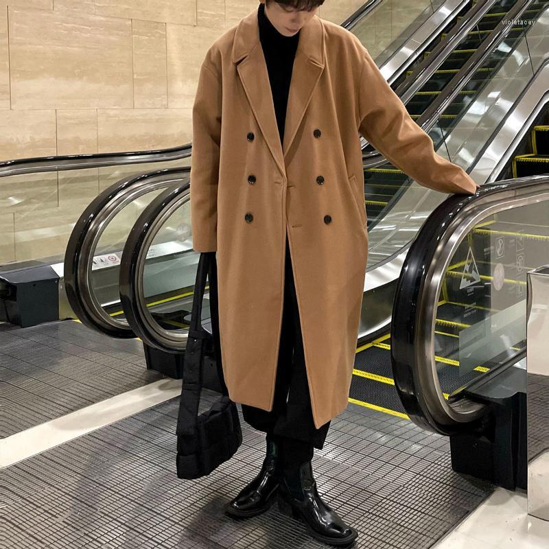 Men's Wool & Blends Winter Fashion Woolen Pea Coat Jaket Men Overcoat Korean Lapel Solid Color Windbreaker Thick British Style Viol22, Black
Men's Wool & Blends Winter Fashion Woolen Pea Coat Jaket Men Overcoat Korean Lapel Solid Color Windbreaker Thick British Style Viol22, Black