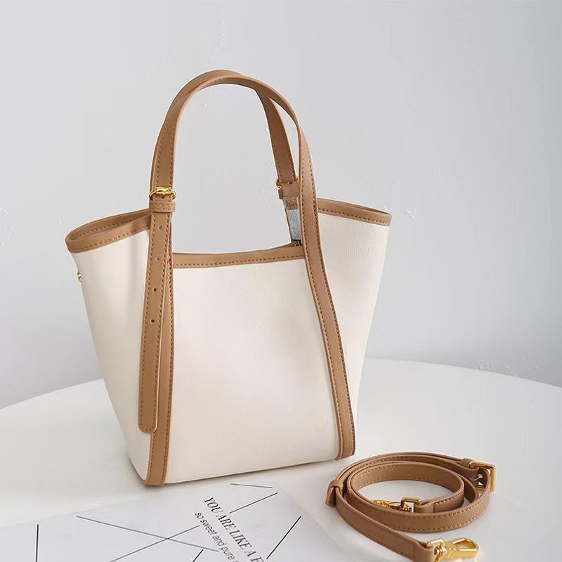 Evening Bags Ladies Shoulder Bag Bucket Type Soft Handle Open Pocket Zipper Solid Color Large Capacity Everyday Versatile-H1620Evening, Cream 
Evening Bags Ladies Shoulder Bag Bucket Type Soft Handle Open Pocket Zipper Solid Color Large Capacity Everyday Versatile-H1620Evening, Cream