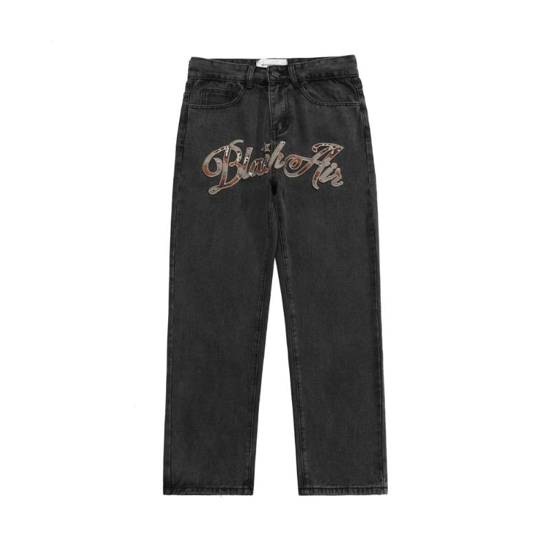 Men's Jeans High Street Letter Embroidery Y2K Men Pants Hip Hop Washed Wide Leg Loose Streetwear Denim Trousers For WomenMen's, Black
Men's Jeans High Street Letter Embroidery Y2K Men Pants Hip Hop Washed Wide Leg Loose Streetwear Denim Trousers For WomenMen's, Black
