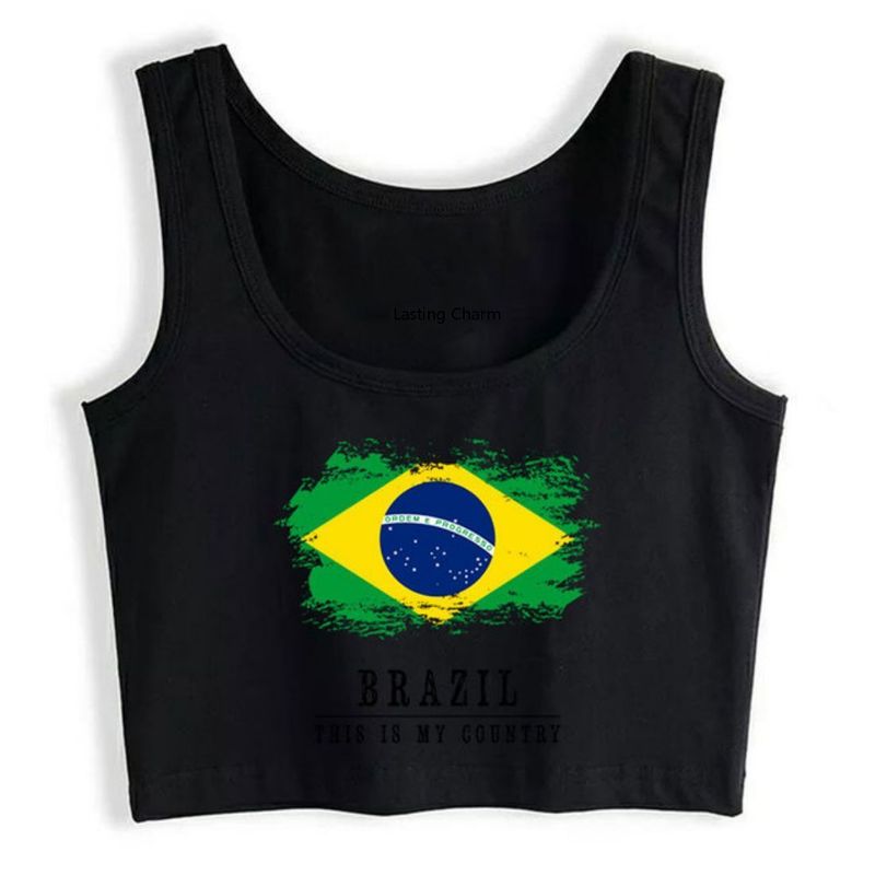 Lasting Charm Crop Top Sports Brazil Flag This Is My Country Custom Tank Top 220616, Black
Lasting Charm Crop Top Sports Brazil Flag This Is My Country Custom Tank Top 220616, Black
