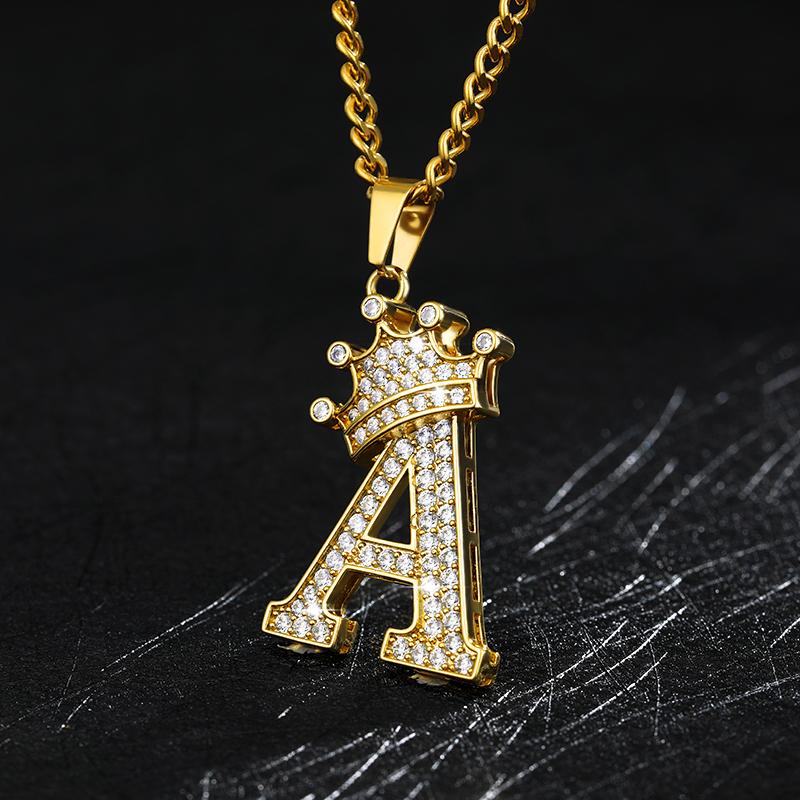Pendant Necklaces Men Hip Hop Letter Jewelry Initials Nameplate Necklace Crystal Zircon Crown A To Z Gold Chain NecklacePendant NecklacesPen
Pendant Necklaces Men Hip Hop Letter Jewelry Initials Nameplate Necklace Crystal Zircon Crown A To Z Gold Chain NecklacePendant NecklacesPen