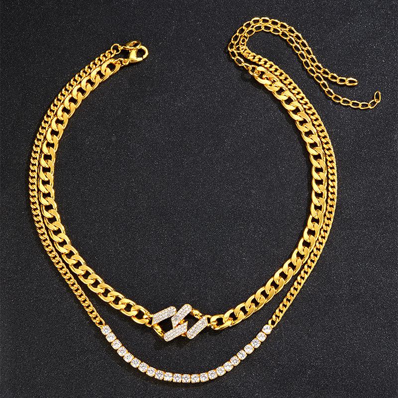 Chokers KunJoe Set Hip Hop Rock Splicing Necklace Choker Cuban Rhinestone Crystal Link Neck Chain For Punk Jewelry Accessories Men WomenChok
Chokers KunJoe Set Hip Hop Rock Splicing Necklace Choker Cuban Rhinestone Crystal Link Neck Chain For Punk Jewelry Accessories Men WomenChok