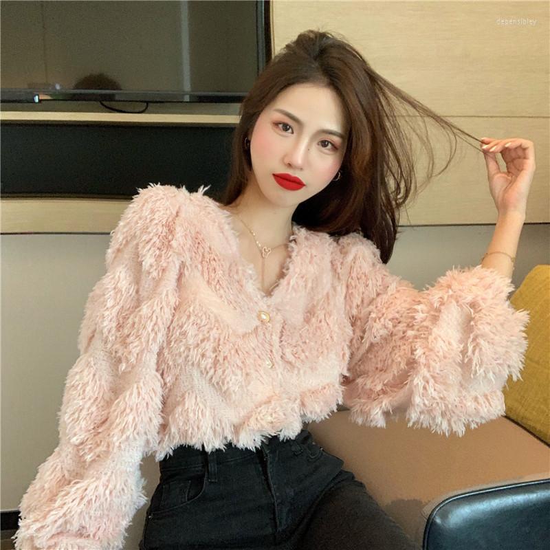 Women's Knits & Tees Women V-neck Tassel Pink Long-sleeved Cardigan 2022 Autumn Chic Knit Fluffy Sweater Female Single Breasted Depe22
Women's Knits & Tees Women V-neck Tassel Pink Long-sleeved Cardigan 2022 Autumn Chic Knit Fluffy Sweater Female Single Breasted Depe22