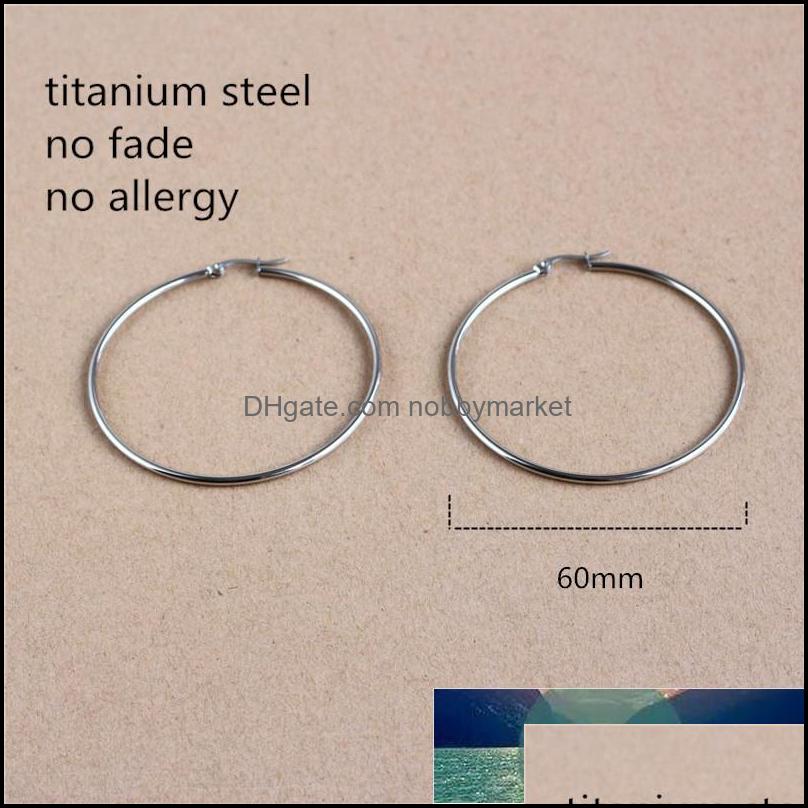 60Mm Titanium 316L Stainless Steel Circle Hoop Earrings Vacuum Plating No Fade Anti-Allergy Drop Delivery 2021 Hie Jewelry W734D
60Mm Titanium 316L Stainless Steel Circle Hoop Earrings Vacuum Plating No Fade Anti-Allergy Drop Delivery 2021 Hie Jewelry W734D