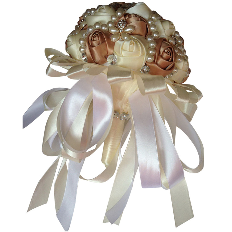 Handmade bouquet rhinestone bride holding flowers wedding bouquet wedding supplies 18 cm ramos de novia