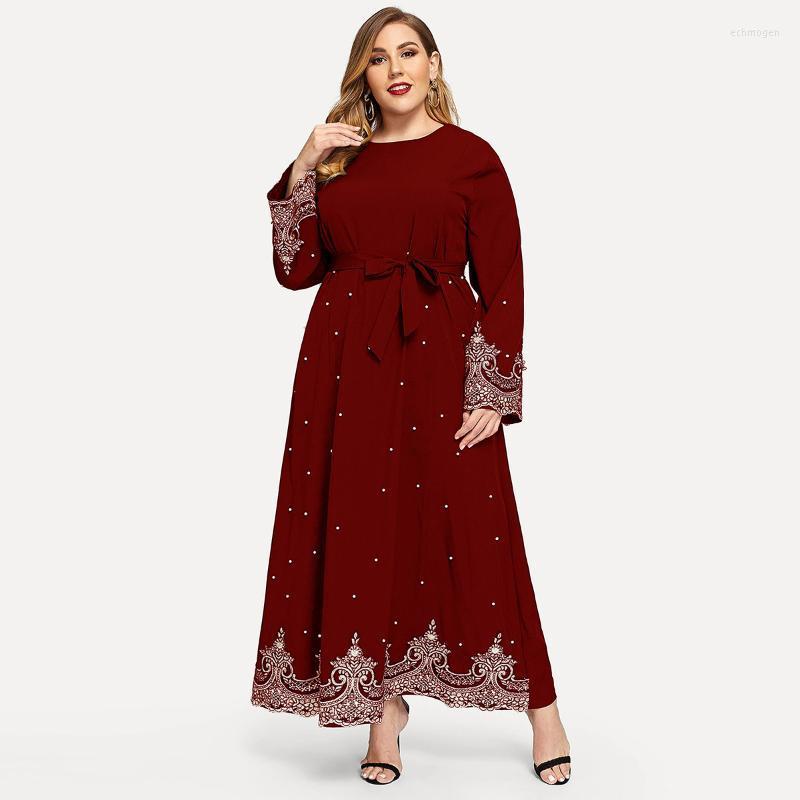 Plus Size Dresses Autumn Abaya Femme Maxi Dress Women Vintage Lace Patchwork Pearl Flare Long Sleeve Party High Waist Echm22, Black
Plus Size Dresses Autumn Abaya Femme Maxi Dress Women Vintage Lace Patchwork Pearl Flare Long Sleeve Party High Waist Echm22, Black
