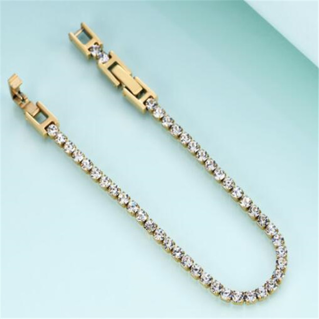 Tennis Bracelets High Quality Zircon Women Bracelet Adjustable Detachable Titanium Steel Double Button Bangles Fashion Jewelry