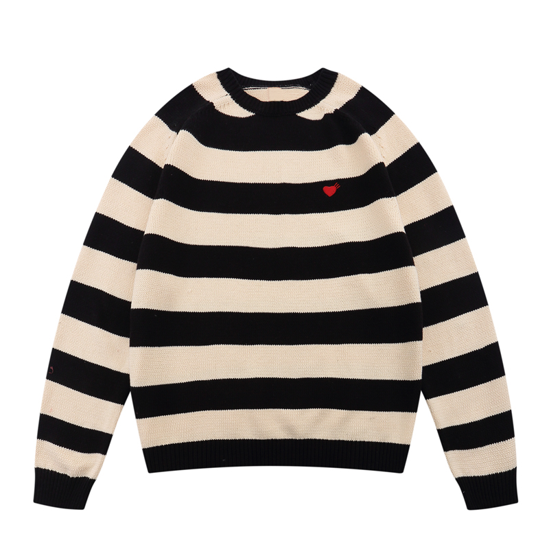 Men's Sweaters A20# Love embroidered striped knit sweater couple casual pullover, Black-a20#
Men's Sweaters A20# Love embroidered striped knit sweater couple casual pullover, Black-a20#