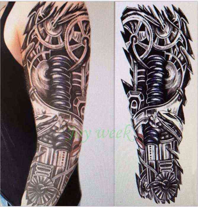 NXY Temporary Tattoo Waterproof Sticker Totem Geometric Full Arm Large Size Sleeve Tatoo Flash for Men Women 0330