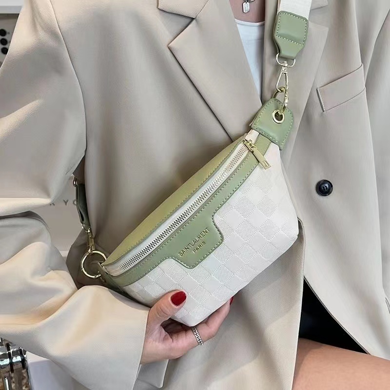 fashion Large capacity oblique Chest pack chain design shoulder bag grid handbag, White
fashion Large capacity oblique Chest pack chain design shoulder bag grid handbag, White