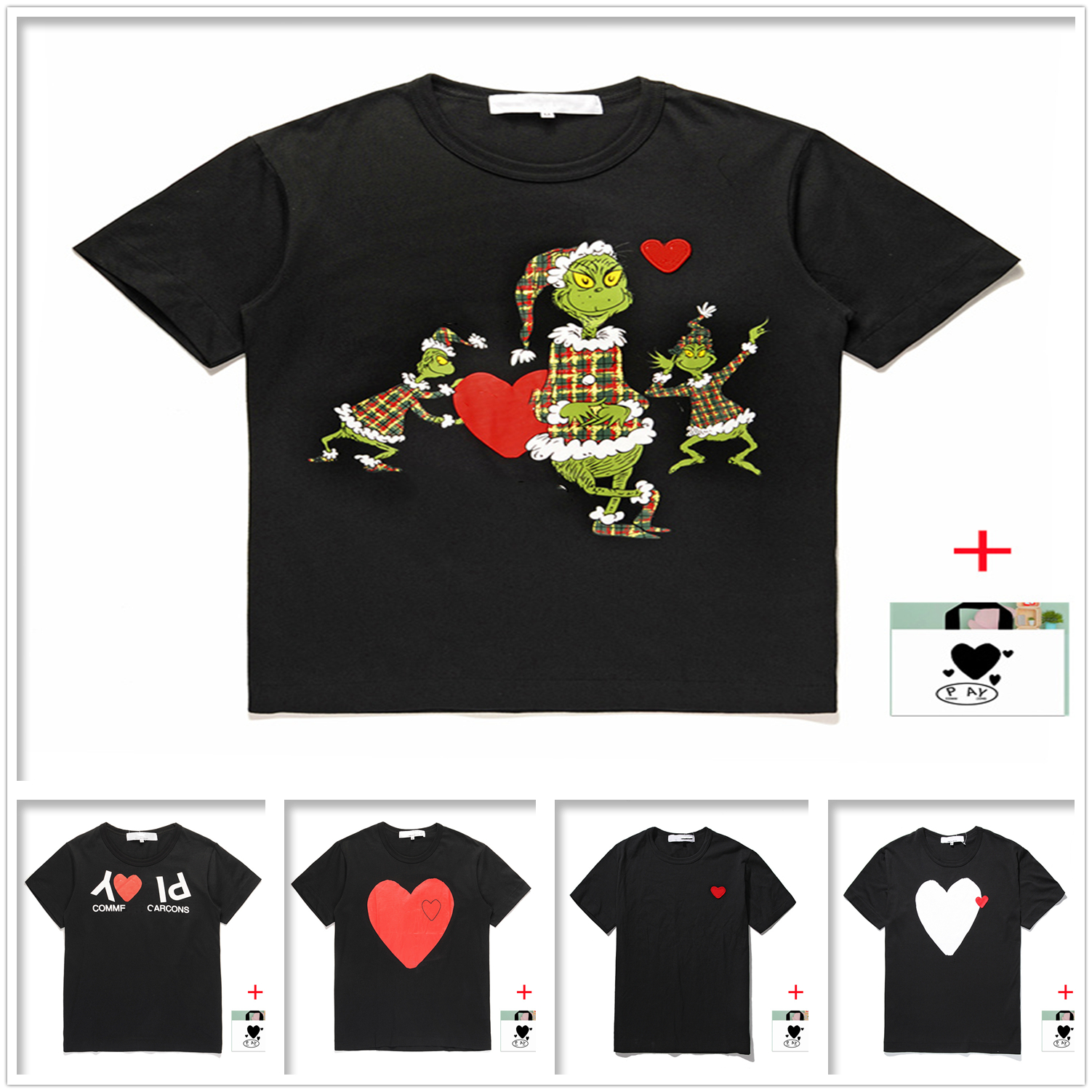 Men t shirt women T Shirts high-quality Tee Japanese cotton short-sleeved embroidered red heart big love print smiley face couple bottoming collection D01, 1pcs buttons
Men t shirt women T Shirts high-quality Tee Japanese cotton short-sleeved embroidered red heart big love print smiley face couple bottoming collection D01, 1pcs buttons