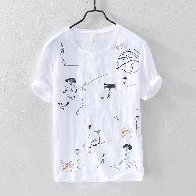 Men' T-Shirts 3357 Summer Men Cotton Linen Retro Cartoon Figure Graphic Thin Casual Daily Breathable Handsome Short Sleeve Tees Male, 3357 white
Men' T-Shirts 3357 Summer Men Cotton Linen Retro Cartoon Figure Graphic Thin Casual Daily Breathable Handsome Short Sleeve Tees Male, 3357 white