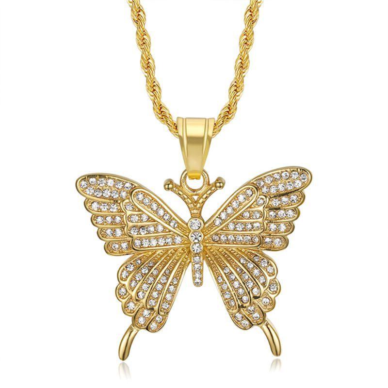 Pendant Necklaces Stainless Steel Butterfly Pendand & Chain Gold Color Iced Out Bling Animal Necklace For Men Hip Hop Jewelry DropPendan
Pendant Necklaces Stainless Steel Butterfly Pendand & Chain Gold Color Iced Out Bling Animal Necklace For Men Hip Hop Jewelry DropPendan