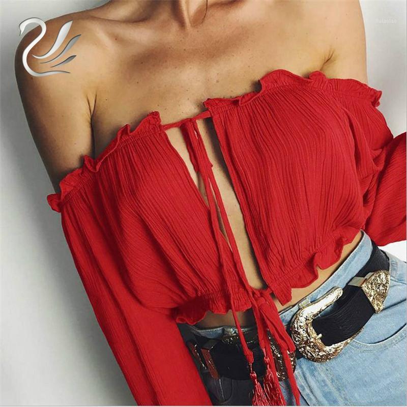 Women Sexy Off Shoulder Blouse Crop Top 2022 Summer Flare Sleeve Bandage Long Shirt Casual Blusas Feminina Women' Blouses & Shirts, As pic
Women Sexy Off Shoulder Blouse Crop Top 2022 Summer Flare Sleeve Bandage Long Shirt Casual Blusas Feminina Women' Blouses & Shirts, As pic