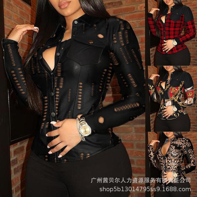 Women' Jackets Women Shirt Coat Spring Autumn Plaid Printed Houndstooth Slim Long Sleeve Single-Breasted Turn-down Collar Lace CoatWomen, Ld81061a
Women' Jackets Women Shirt Coat Spring Autumn Plaid Printed Houndstooth Slim Long Sleeve Single-Breasted Turn-down Collar Lace CoatWomen, Ld81061a