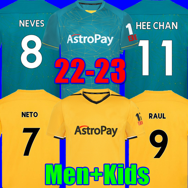 22 23 Wolves Soccer Jerseys RAUL NETO NEVES 2022 2023 away Wanderers KILMAN J.OTTO PODENCE HEE CHAN TRINCAO Wolverhampton Top Football Shirts Men Kids Kits uniforms, 22-23 home
22 23 Wolves Soccer Jerseys RAUL NETO NEVES 2022 2023 away Wanderers KILMAN J.OTTO PODENCE HEE CHAN TRINCAO Wolverhampton Top Football Shirts Men Kids Kits uniforms, 22-23 home