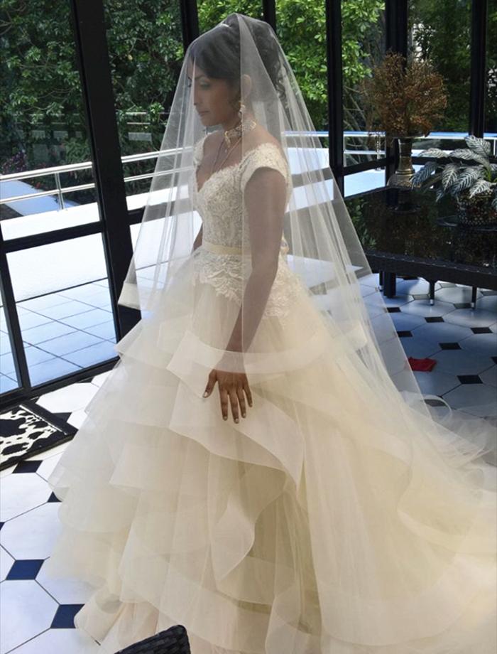 Bridal Veils Wedding Veil Long White Elegant Ivory Simple 1 Tier Blusher Soft Horsehair Edge Bride Drop Cathedral 300cmBridal