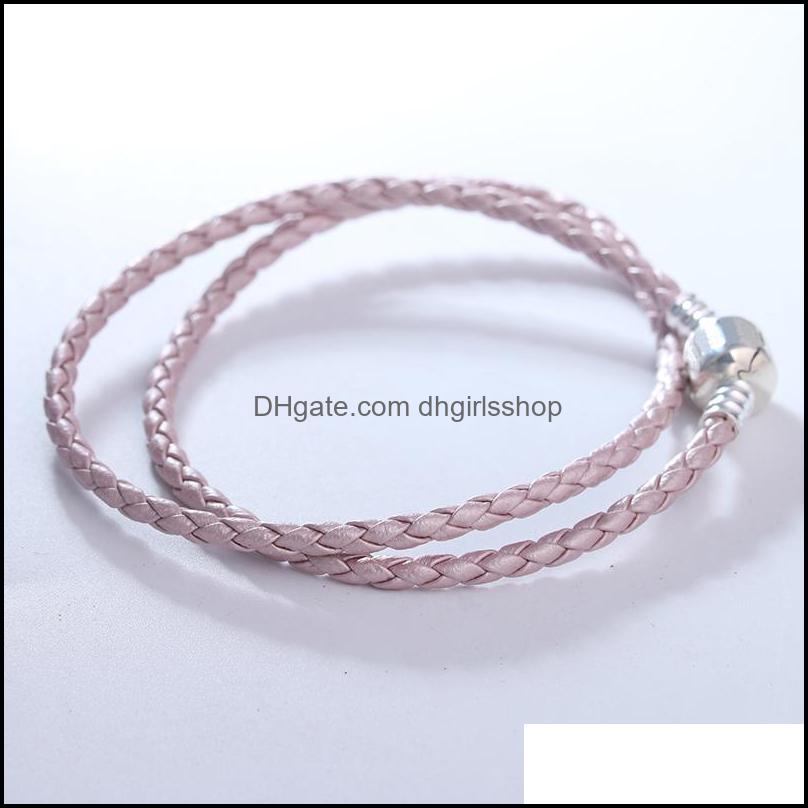 Charm Bracelets Jewelry Light Pink Leather For Women Sier 925 Signature Classic Clasp Woven Chain Braide Dhrtx
Charm Bracelets Jewelry Light Pink Leather For Women Sier 925 Signature Classic Clasp Woven Chain Braide Dhrtx