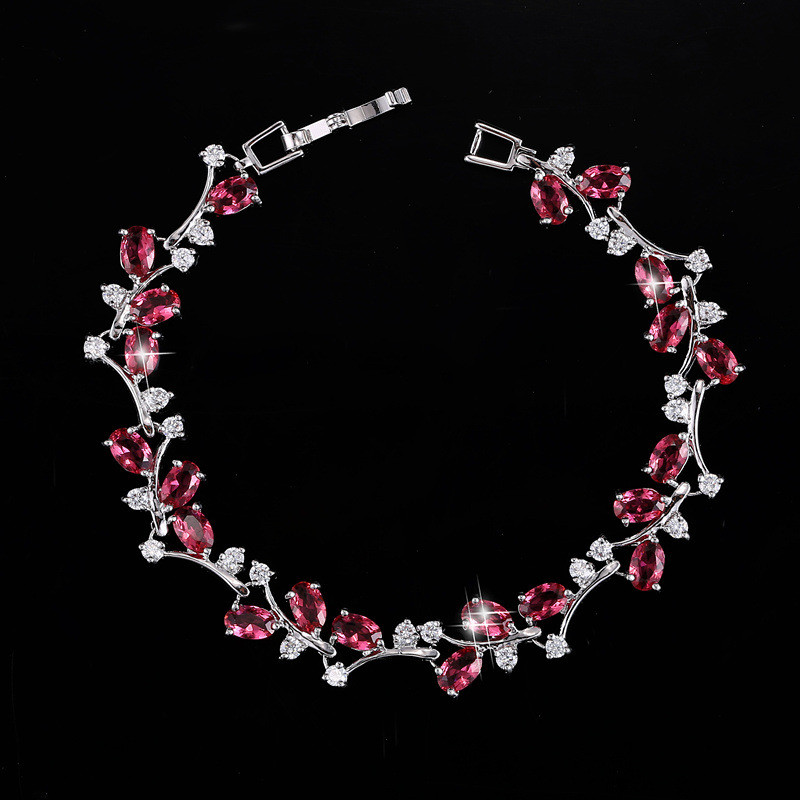 Fashion Graceful Womens Bracelets jewelry Leaf Charm bracelet Silver White Green Ruby Sapphire AAA Cubic Zirconia Brass Bracelet For Women Valentines Day Gift
Fashion Graceful Womens Bracelets jewelry Leaf Charm bracelet Silver White Green Ruby Sapphire AAA Cubic Zirconia Brass Bracelet For Women Valentines Day Gift