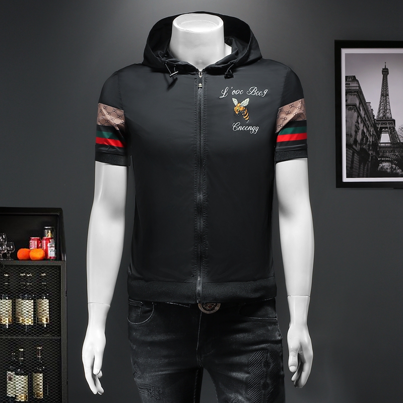 Embroidered printed T-shirt men's short-sleeved designer trend hooded sunscreen clothing fashion stitching top 2022 summer new Asian size M, White
Embroidered printed T-shirt men's short-sleeved designer trend hooded sunscreen clothing fashion stitching top 2022 summer new Asian size M, White